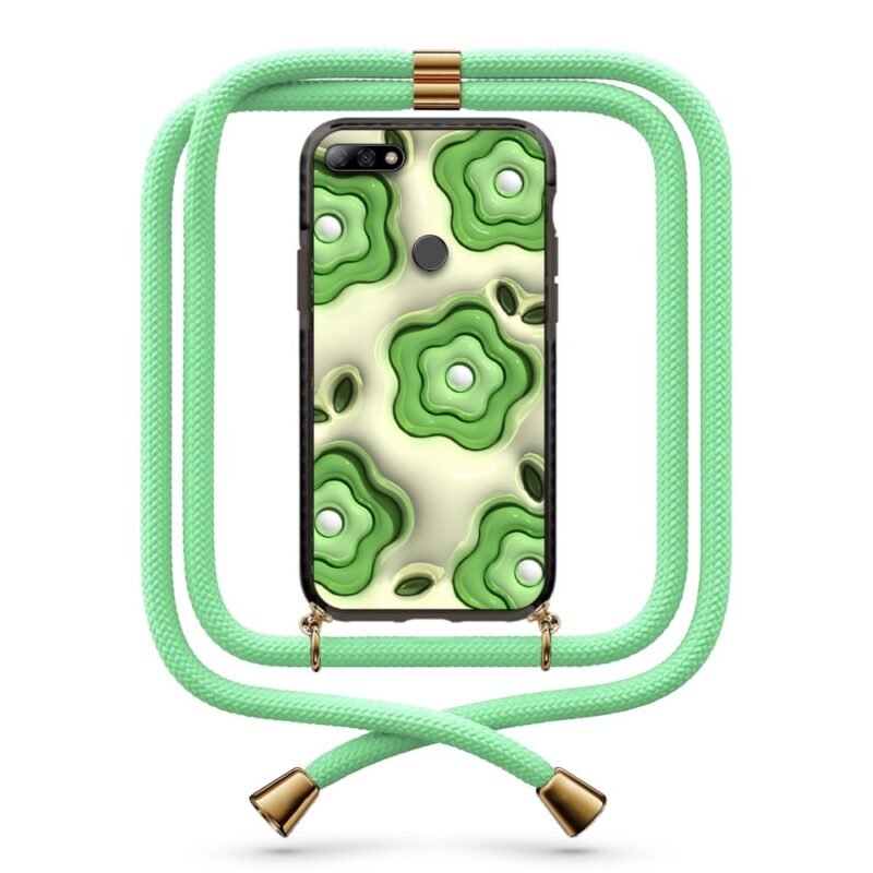 Flower pattern θήκη με κορδόνι & σχέδιο 9904 για Huawei Y7 2018