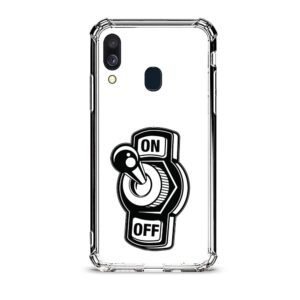 On off switch θήκη διάφανη & σχέδιο  d1124 γιά Galaxy A40