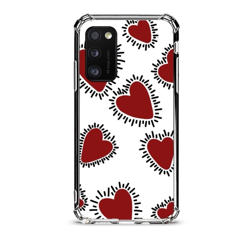 Hearts θήκη διάφανη & σχέδιο  d1086 γιά Galaxy A41