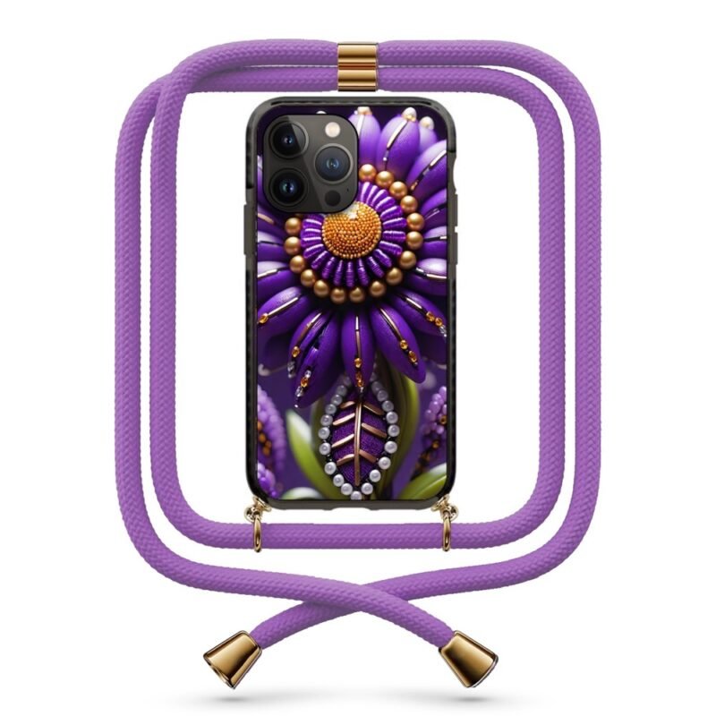 Flower θήκη κινητού με κορδόνι 9842 γιά iPhone 15 Pro Max