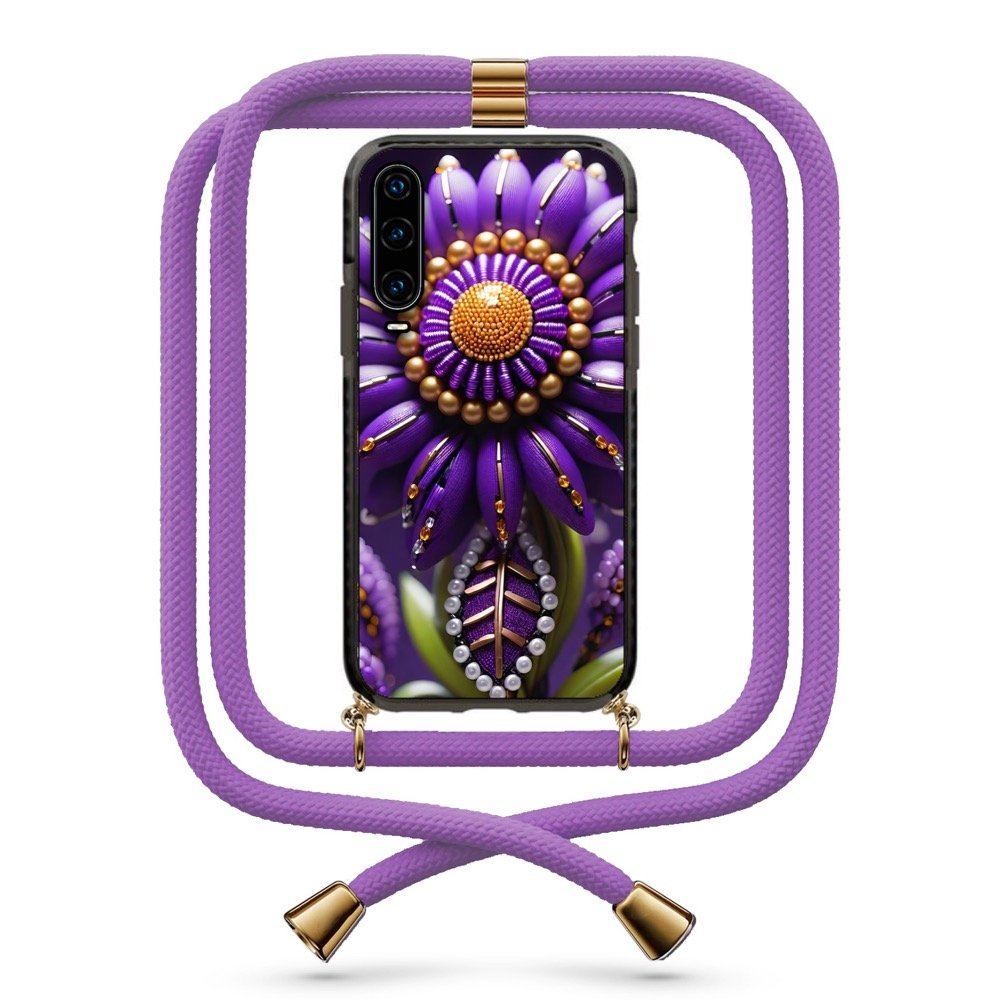 Flower θήκη με κορδόνι & σχέδιο 9842 για Huawei P30
