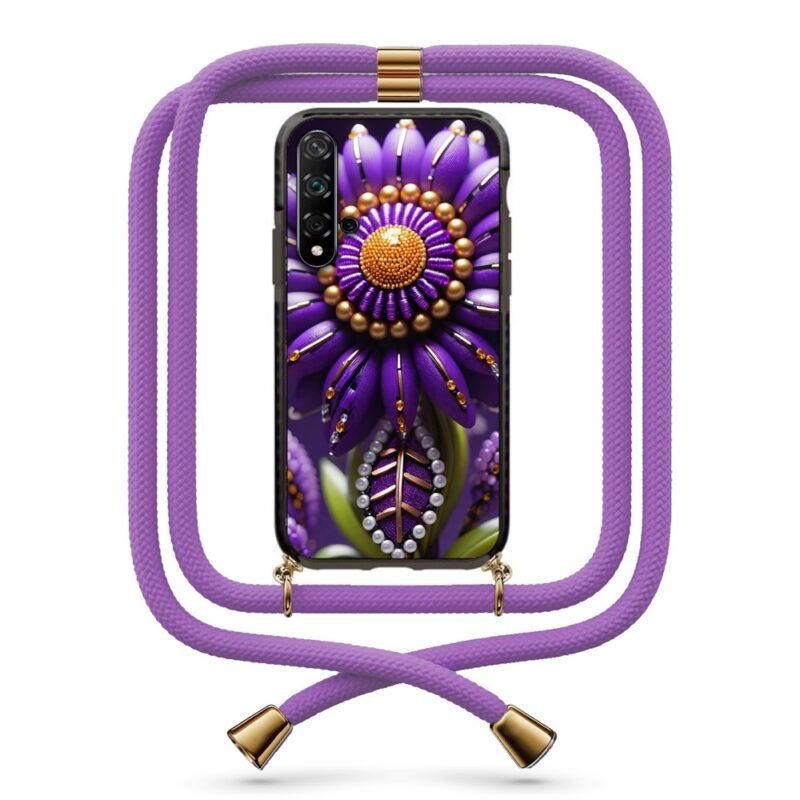 Flower θήκη με κορδόνι & σχέδιο 9842 για Huawei Nova 5T