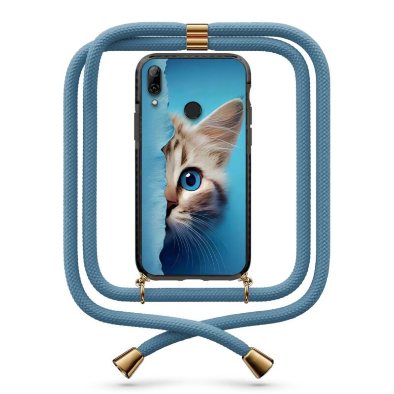 Half cat face θήκη με κορδόνι & σχέδιο 9908 για Honor 10 Lite