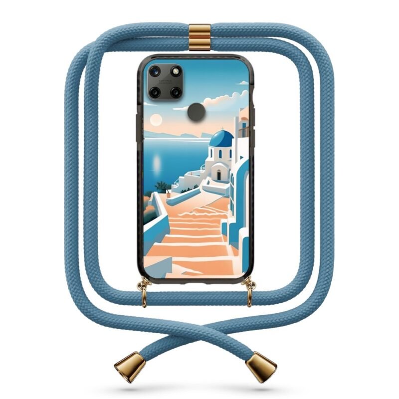Greek island θήκη με κορδόνι & σχέδιο 9909 για Realme C25Y
