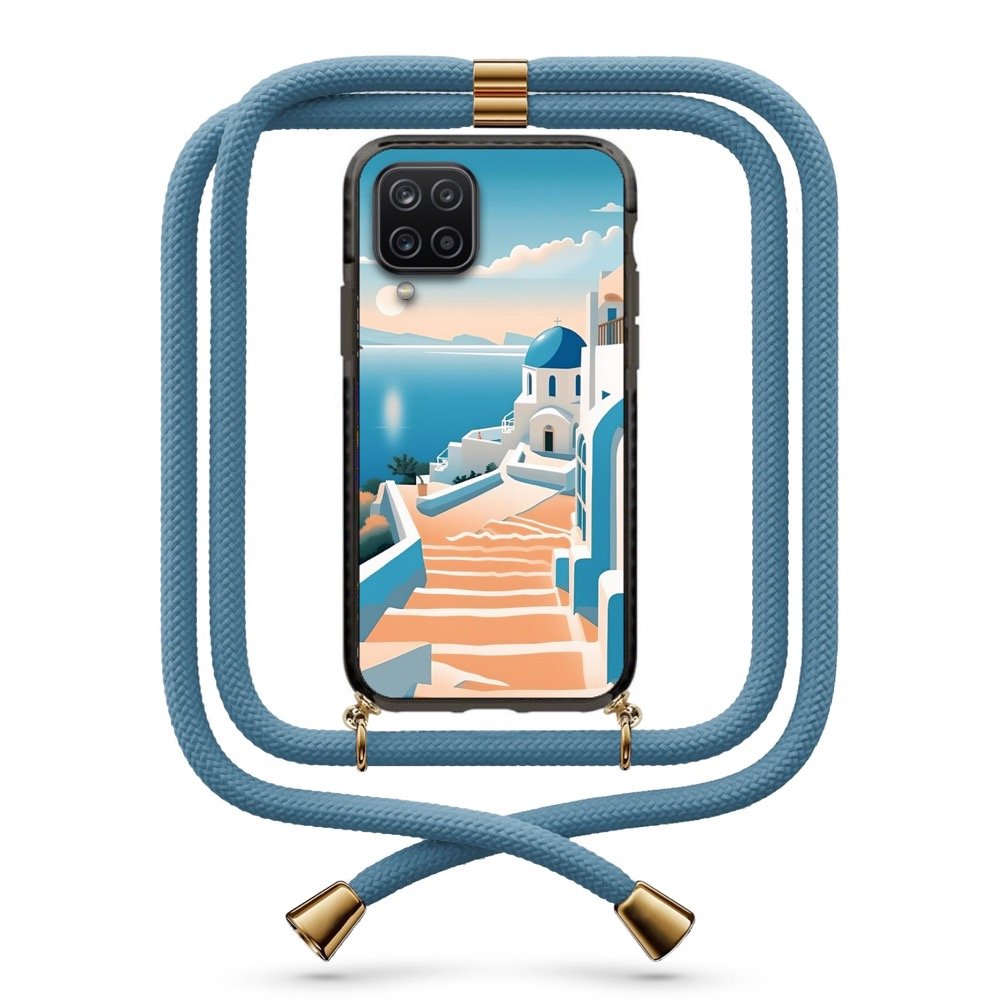 Greek island θήκη με κορδόνι & σχέδιο 9909 για Galaxy A12