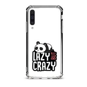 Lazy but crazy panda θήκη διάφανη & σχέδιο  d1120 γιά Galaxy A50s