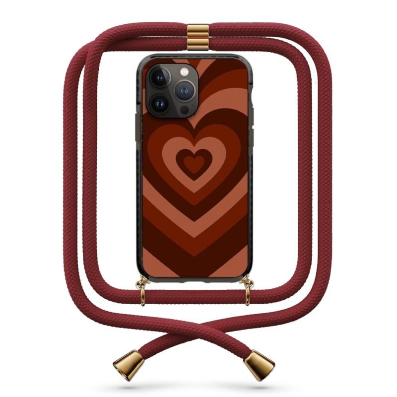 Heart illusion θήκη κινητού με κορδόνι 9910 γιά iPhone 15 Pro Max