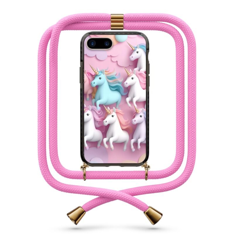 Unicorns θήκη κινητού με κορδόνι 9820 γιά iPhone 7 Plus /8 Plus