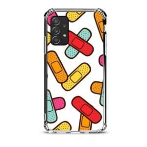 Patch pattern θήκη διάφανη & σχέδιο  d1099 γιά Galaxy A52s