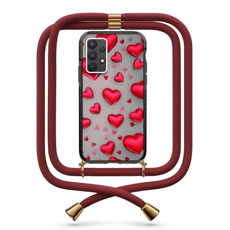 Hearts θήκη με κορδόνι & σχέδιο 9913 για Galaxy A32 4G
