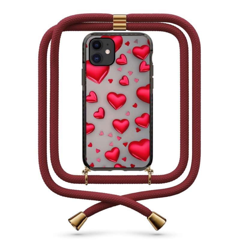 Hearts θήκη κινητού με κορδόνι 9913 γιά iPhone 12