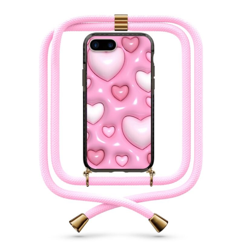 3d hearts θήκη κινητού με κορδόνι 9821 γιά iPhone 7 Plus /8 Plus