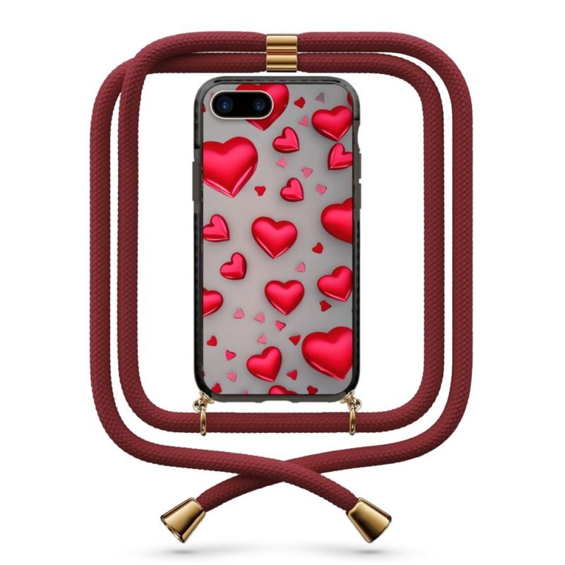 Hearts θήκη κινητού με κορδόνι 9913 γιά iPhone 7 Plus /8 Plus