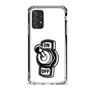 On off switch θήκη διάφανη & σχέδιο  d1124 γιά Galaxy A52s