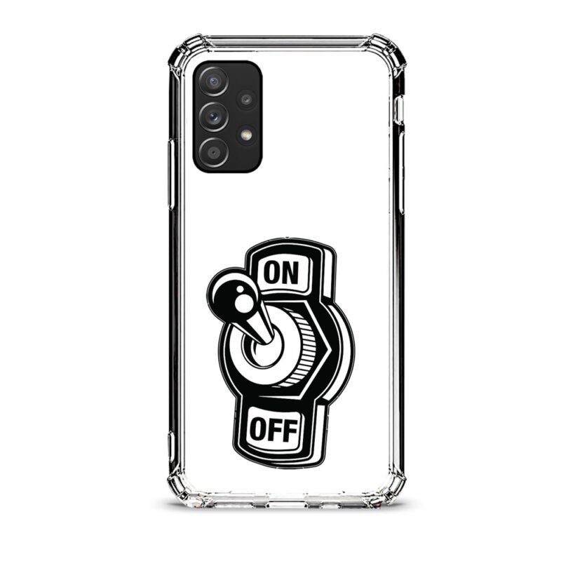 On off switch θήκη διάφανη & σχέδιο  d1124 γιά Galaxy A52s