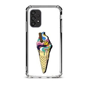 Ice cream θήκη διάφανη & σχέδιο  d1042 γιά Galaxy A53