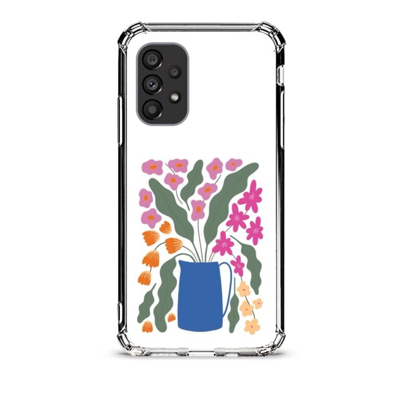 Flowers vase θήκη διάφανη & σχέδιο  d1089 γιά Galaxy A53