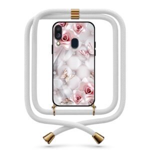 Pillow roses θήκη με κορδόνι & σχέδιο 9717 για Galaxy A40