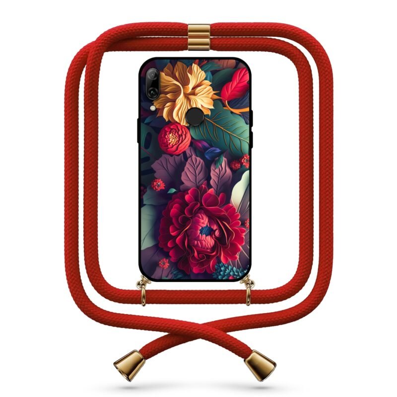 Floral θήκη με κορδόνι & σχέδιο 9762 για Honor 10 Lite