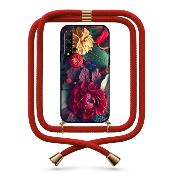 Floral θήκη με κορδόνι & σχέδιο 9762 για Huawei Nova 5T