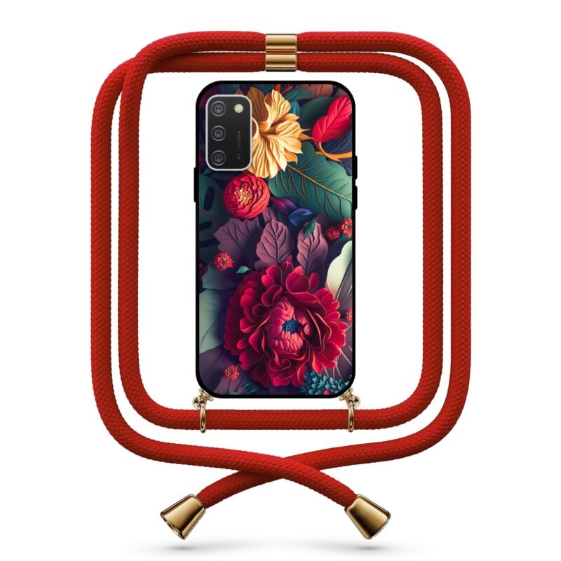 Floral θήκη με κορδόνι & σχέδιο 9762 για Galaxy A02S