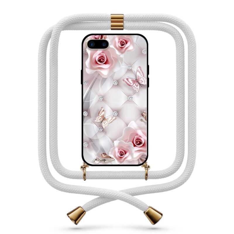 Pillow roses θήκη κινητού με κορδόνι 9717 γιά iPhone 7 Plus /8 Plus