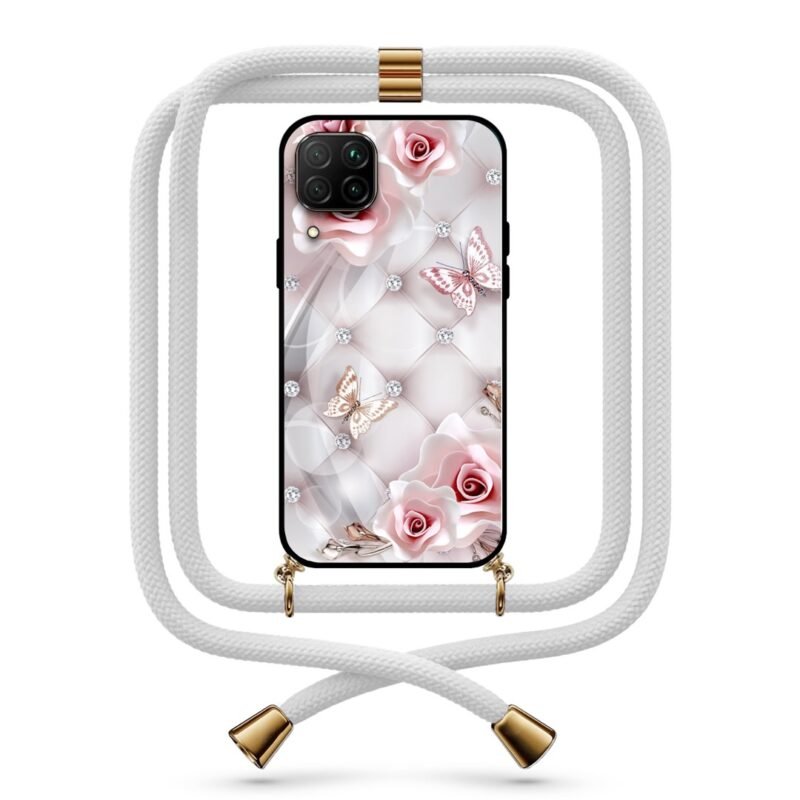 Pillow roses θήκη με κορδόνι & σχέδιο 9717 για Huawei P40 Lite