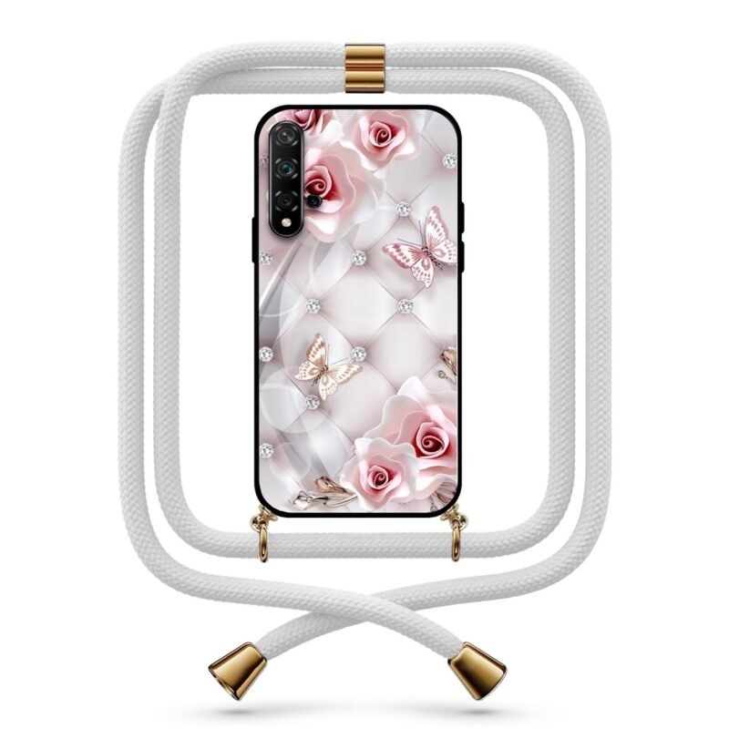 Pillow roses θήκη με κορδόνι & σχέδιο 9717 για Huawei Nova 5T