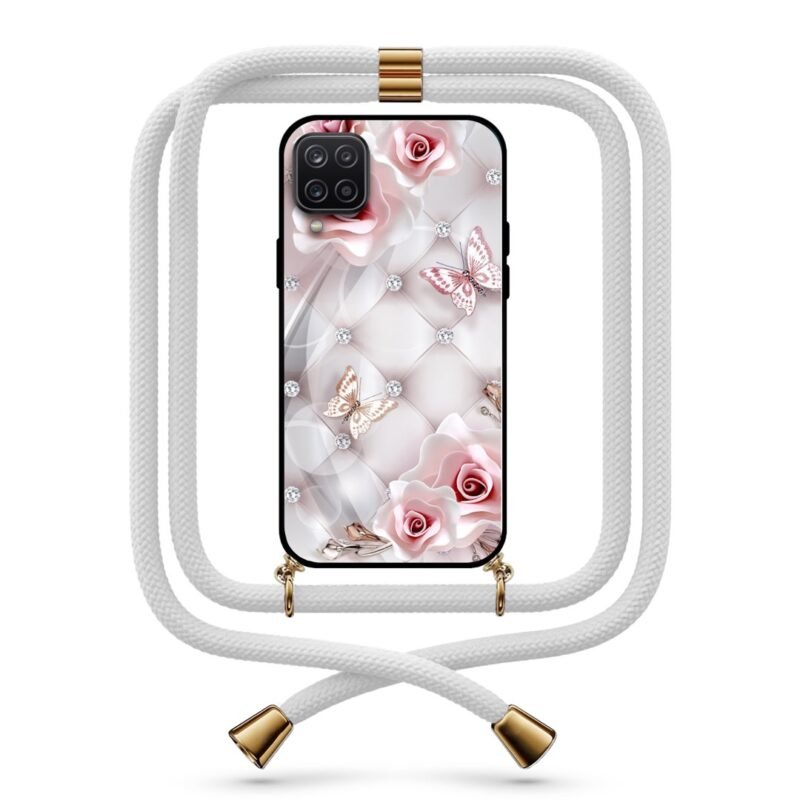 Pillow roses θήκη με κορδόνι & σχέδιο 9717 για Galaxy A12