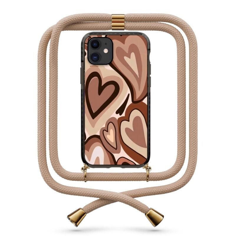 Hearts θήκη κινητού με κορδόνι 9915 γιά iPhone 12