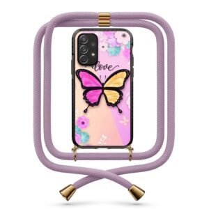 Butterfly θήκη με κορδόνι & σχέδιο 9918 για  Galaxy A72
