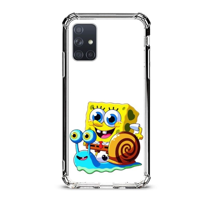 Sponge Bob θήκη διάφανη & σχέδιο  d1023 γιά  Galaxy A71