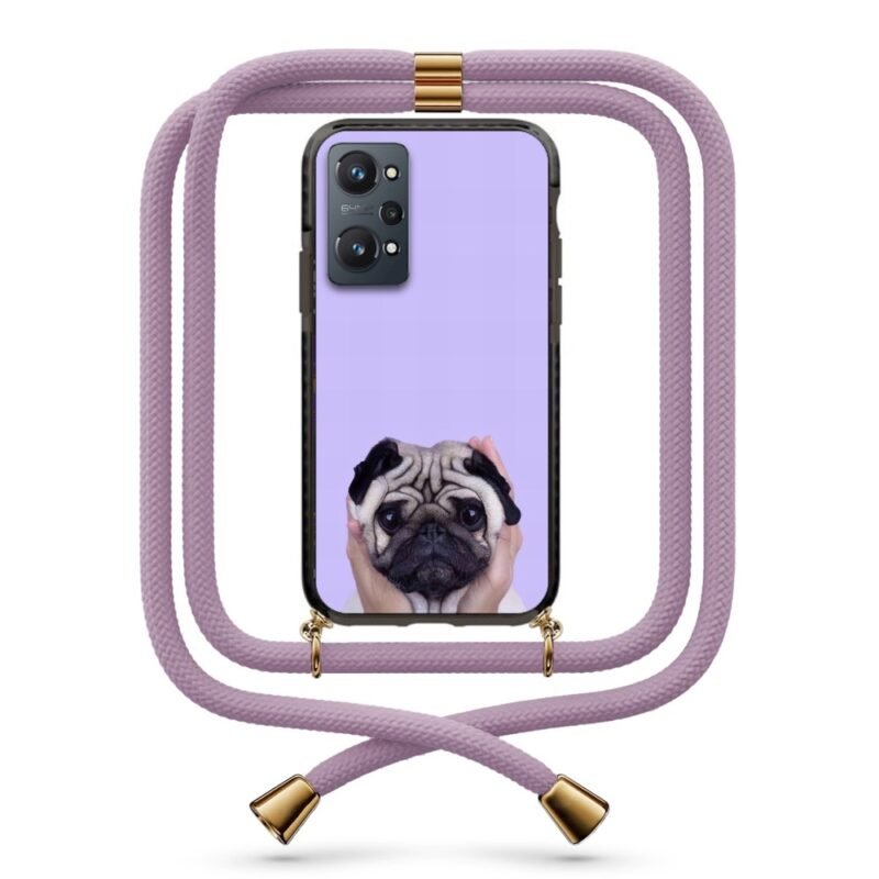 Cute pug θήκη με κορδόνι & σχέδιο 9919 για Realme GT NEO 2