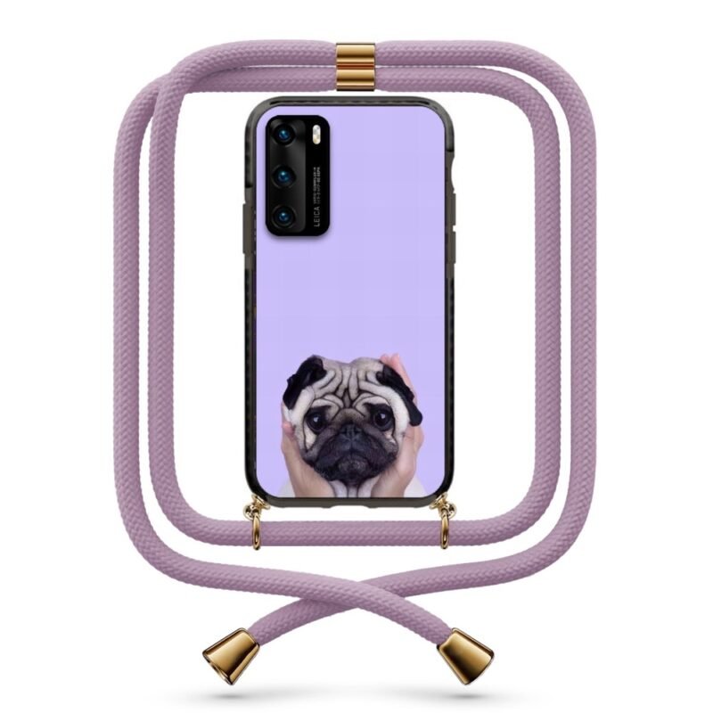 Cute pug θήκη με κορδόνι & σχέδιο 9919 για Huawei P40