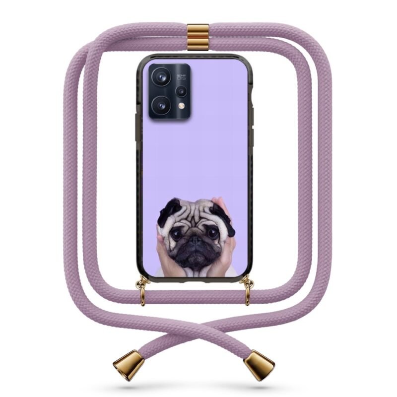 Cute pug θήκη με κορδόνι & σχέδιο 9919 για Realme 9 Pro Plus