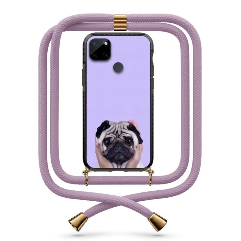 Cute pug θήκη με κορδόνι & σχέδιο 9919 για Realme C21Y