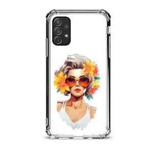 Flower girl θήκη διάφανη & σχέδιο  d1018 γιά  Galaxy A72