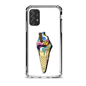 Ice cream θήκη διάφανη & σχέδιο  d1042 γιά  Galaxy A72