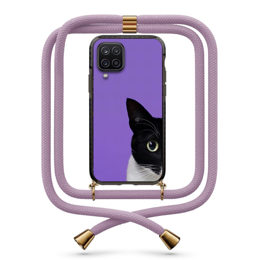 Half cat θήκη με κορδόνι & σχέδιο 9920 για Galaxy A12