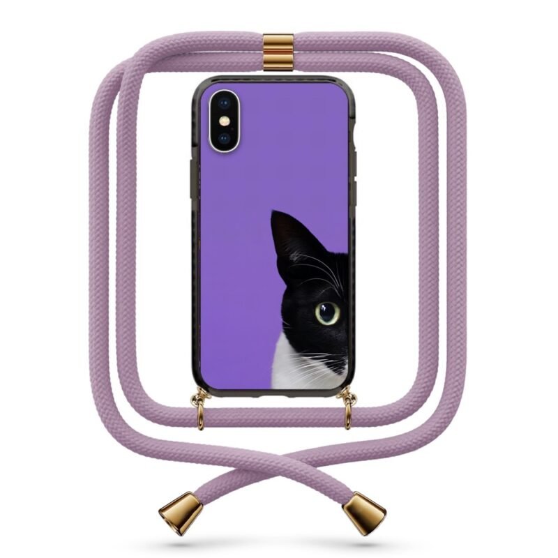 Half cat θήκη κινητού με κορδόνι 9920 γιά iPhone X/XS