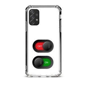 On off switch θήκη διάφανη & σχέδιο  d1082 γιά  Galaxy A72