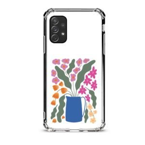 Flowers vase θήκη διάφανη & σχέδιο  d1089 γιά  Galaxy A72
