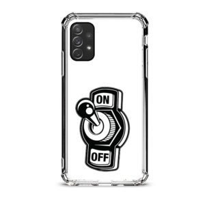 On off switch θήκη διάφανη & σχέδιο  d1124 γιά  Galaxy A72