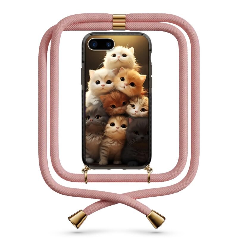Kittens θήκη κινητού με κορδόνι 9829 γιά iPhone 7 Plus /8 Plus