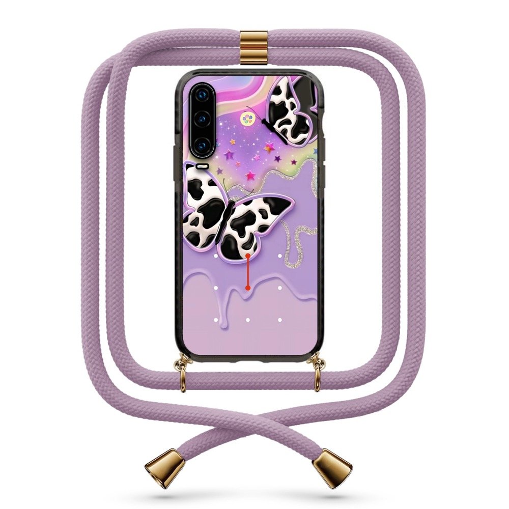 Butterflies θήκη με κορδόνι & σχέδιο 9922 για Huawei P30