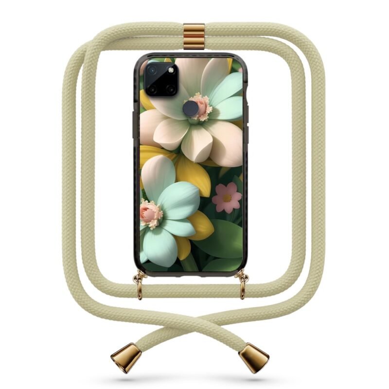Flowers θήκη με κορδόνι & σχέδιο 9924 για Realme C21Y