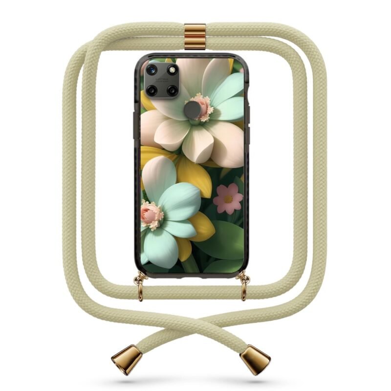 Flowers θήκη με κορδόνι & σχέδιο 9924 για Realme C25Y