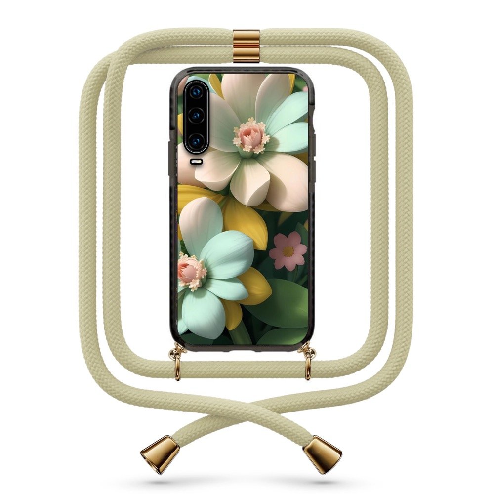 Flowers θήκη με κορδόνι & σχέδιο 9924 για Huawei P30