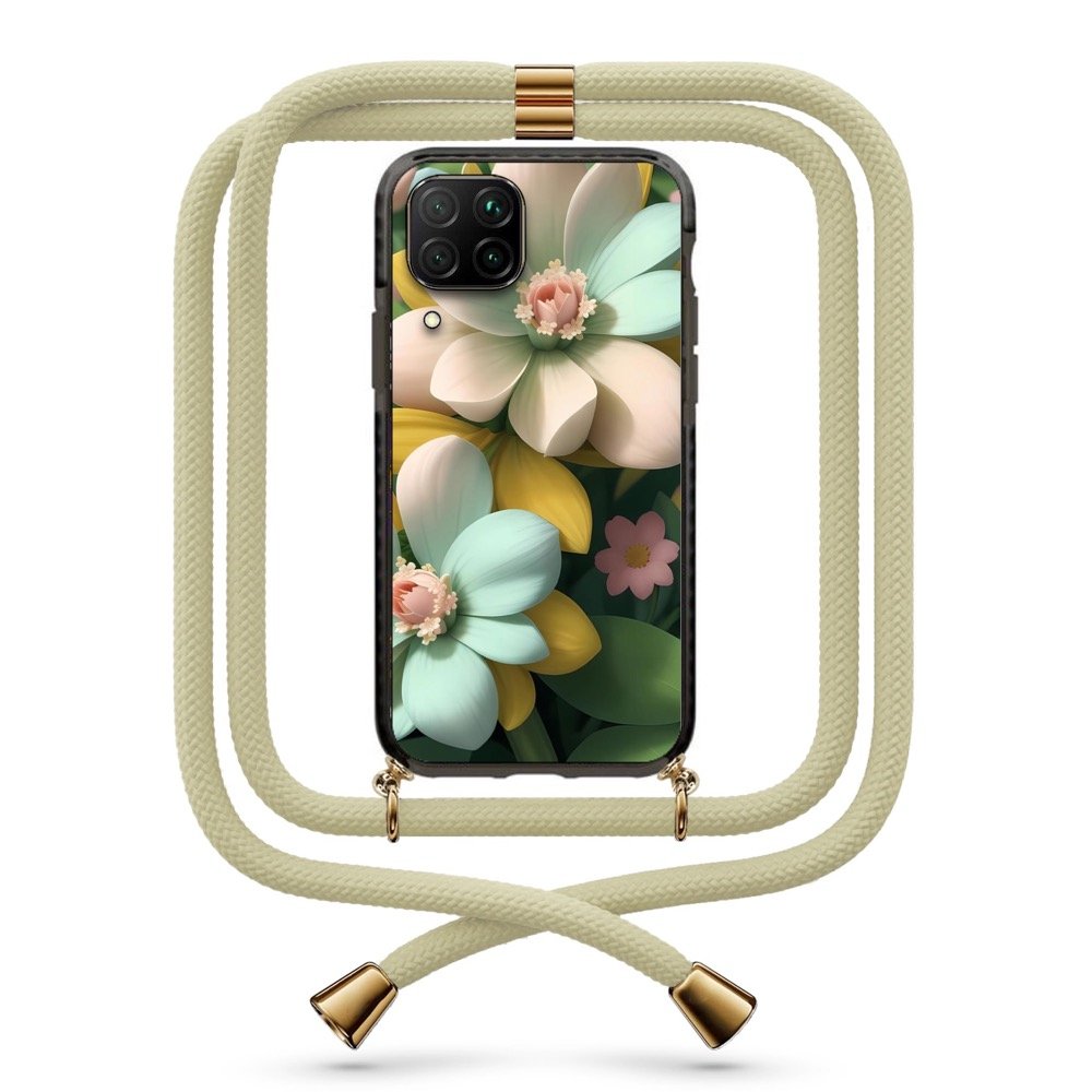 Flowers θήκη με κορδόνι & σχέδιο 9924 για Huawei P40 Lite