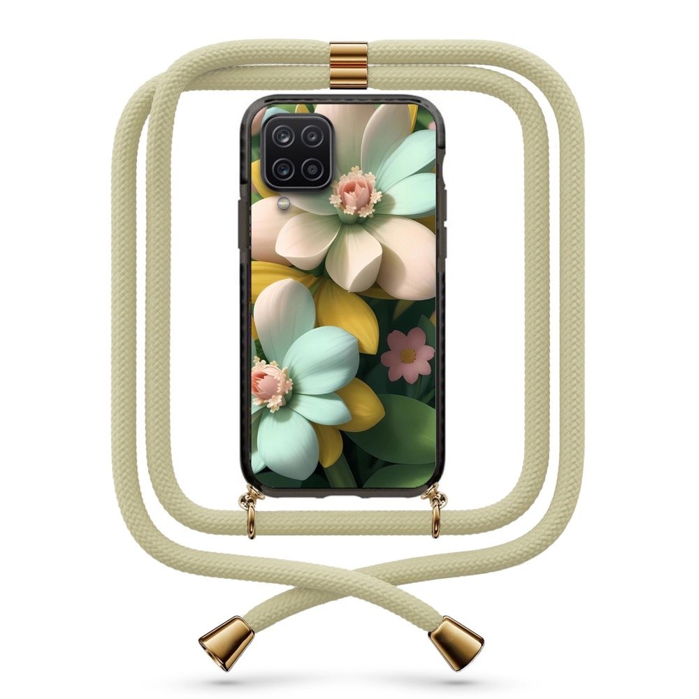 Flowers θήκη με κορδόνι & σχέδιο 9924 για Galaxy A12